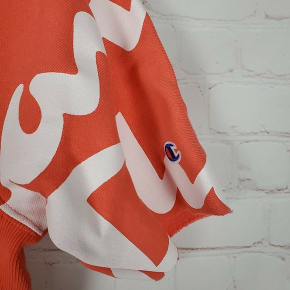 Champion Unisex S Reverse Weave All Over Print Short Sleeve Fleece Sweatshirt - Picture 7 of 12